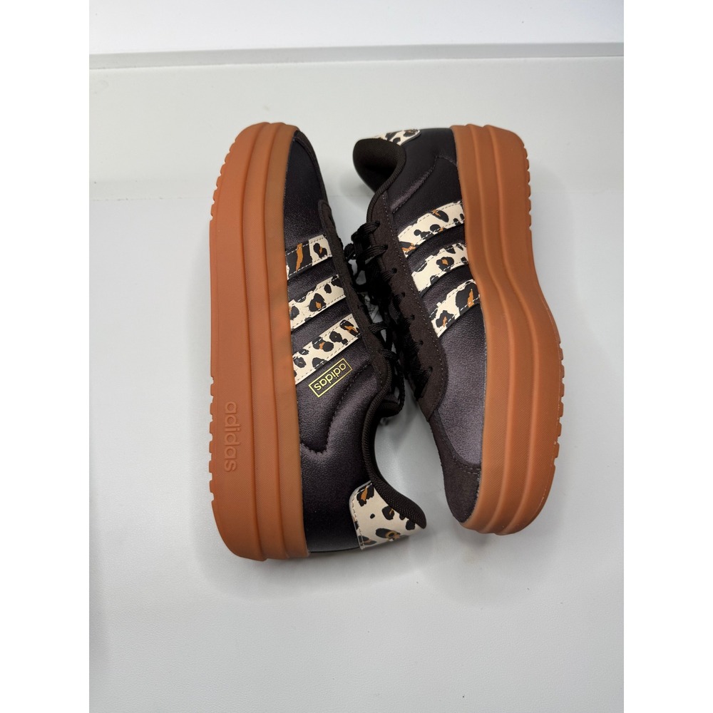 Adidas VL Court Bold Womens Platform Sneakers Brown Leopard KI3335 Size 8 NEW - Picture 5 of 9